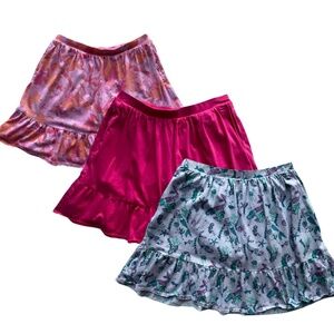 Lot of 3 - Lands' End Girls Tiered Twirl Skort - Size L - Set of 3 Girls Skort